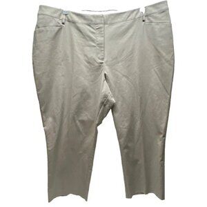 Apt 9 Curvy Capri Women's 22W Khaki Straight Cotton Stretch Pants Kohl's $48 NWT